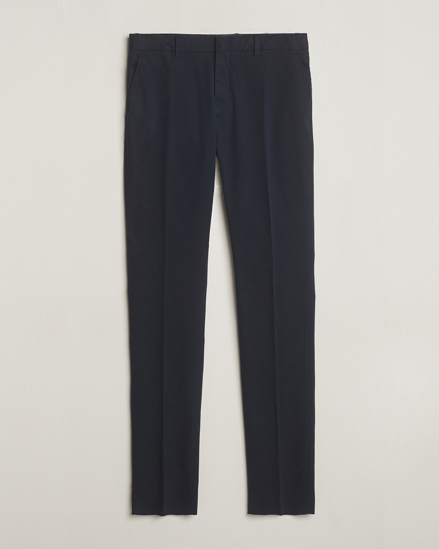 Heren | Broeken | Zegna | Premium Cotton Chinos Navy