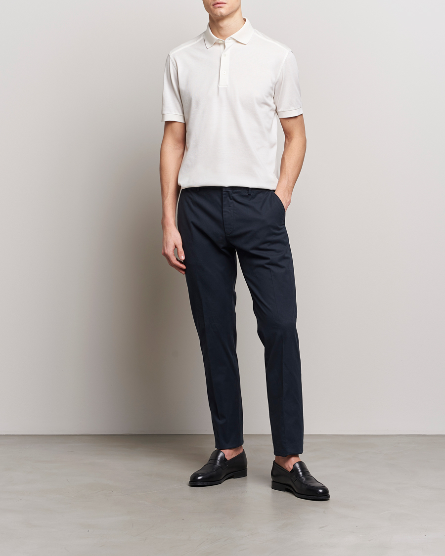 Heren | Broeken | Zegna | Premium Cotton Chinos Navy