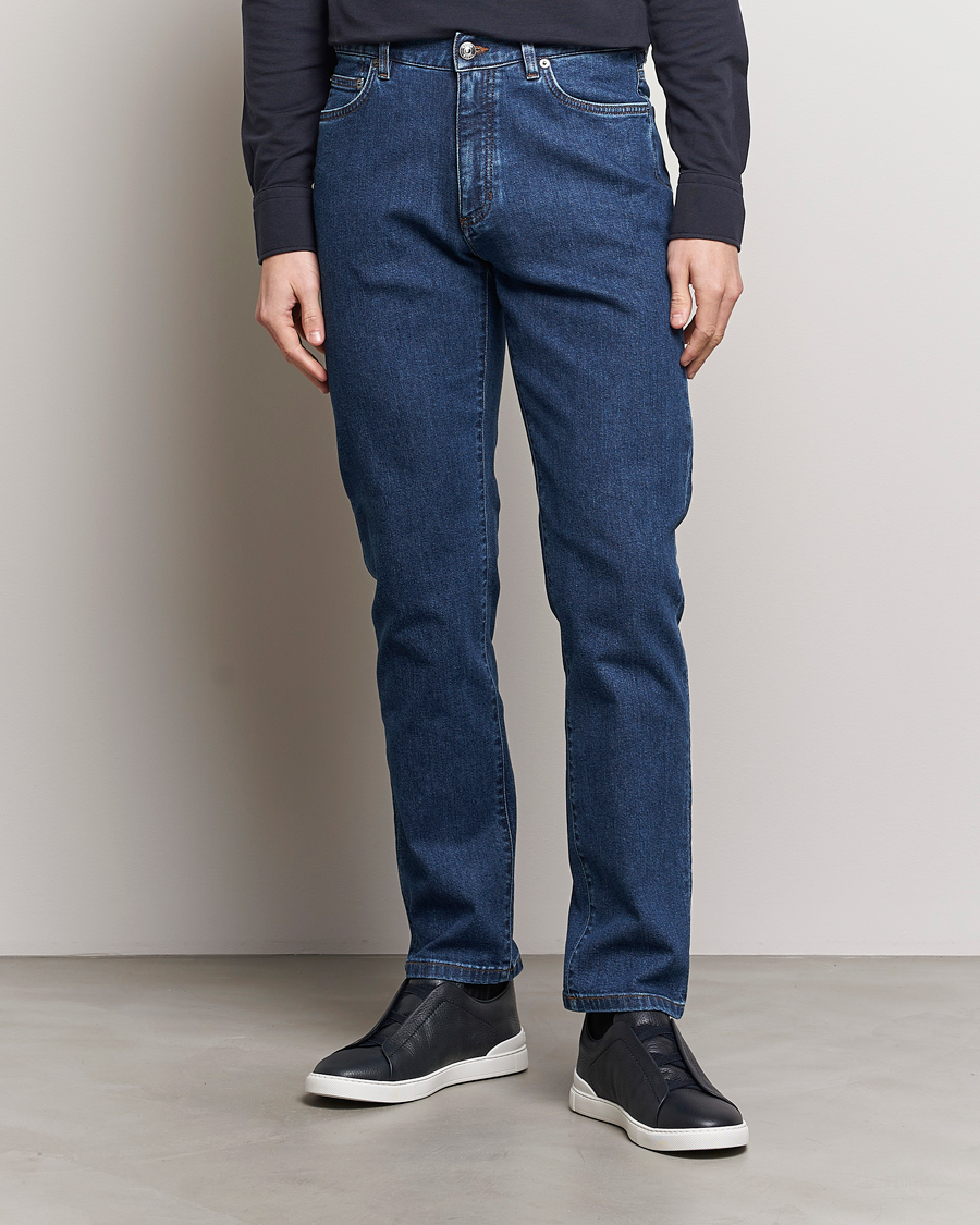 Heren | Jeans | Zegna | Slim Fit 5-Pocket Jeans Stone Wash
