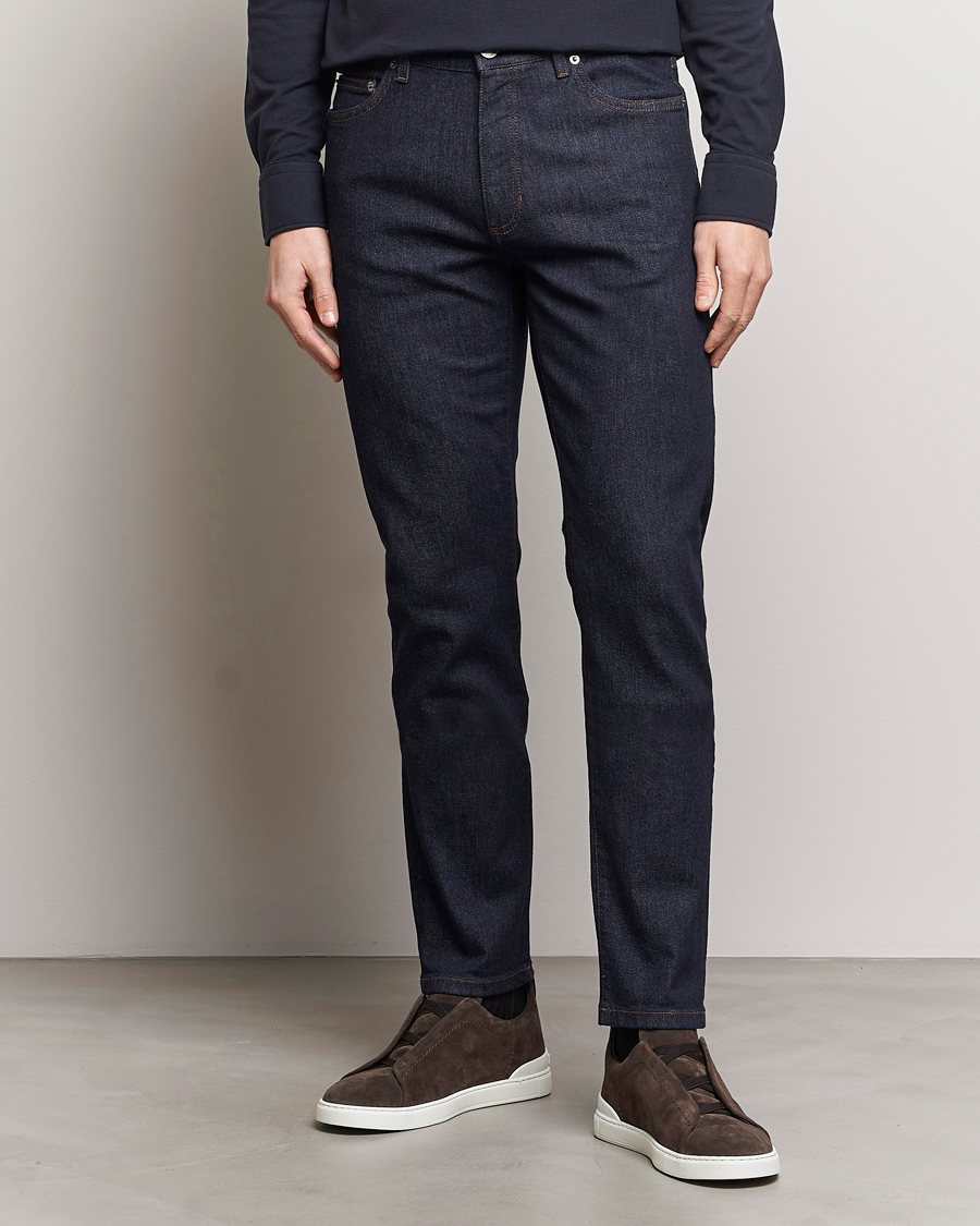 Heren | Zegna | Zegna | Slim Fit 5-Pocket Jeans Dark Indigo