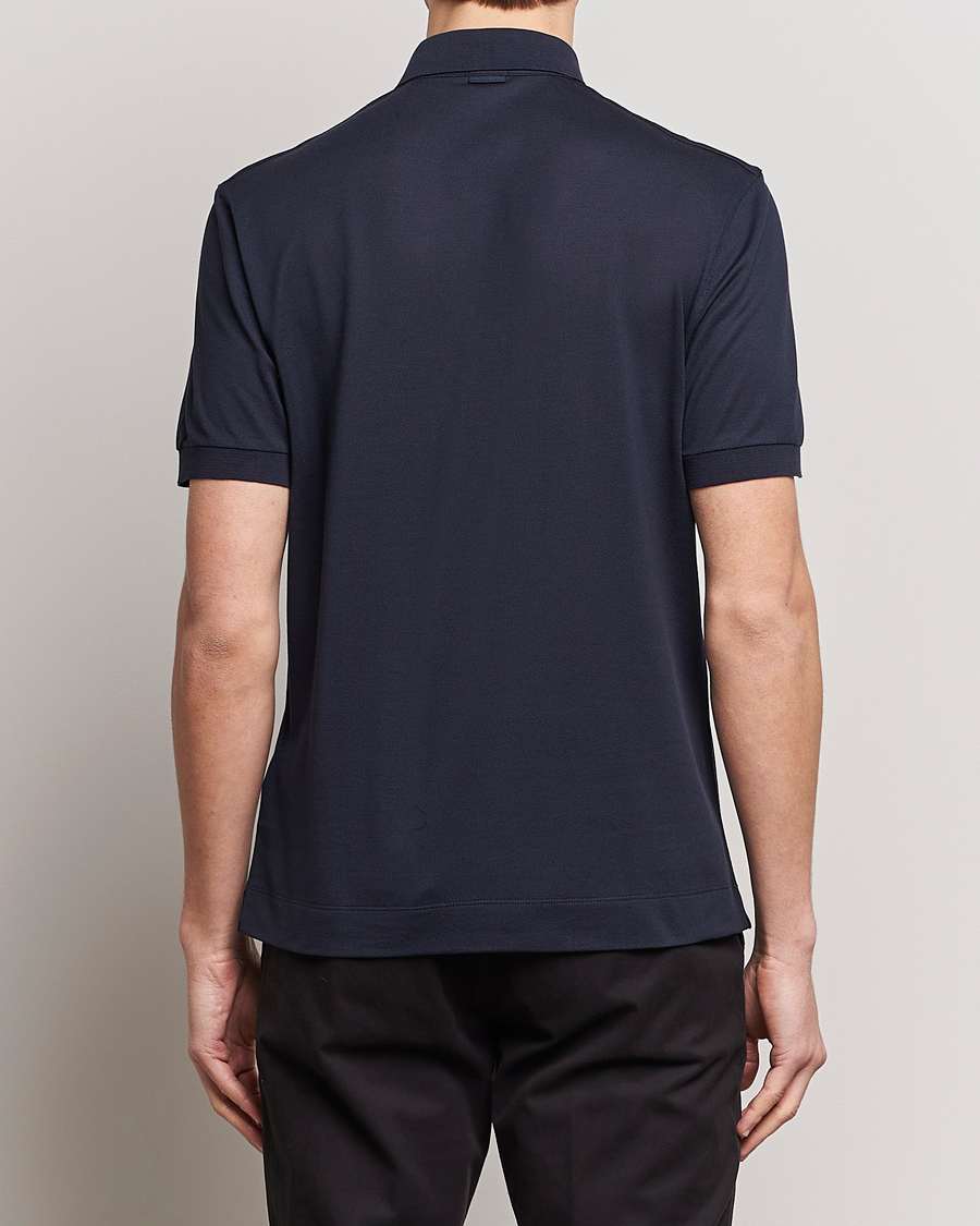 Heren | Polo's | Zegna | Cotton/Silk Polo Navy