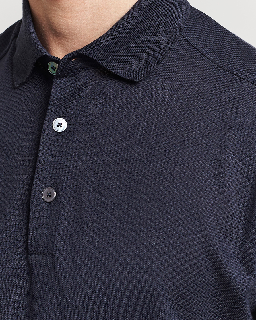Heren | Polo's | Zegna | Cotton/Silk Polo Navy