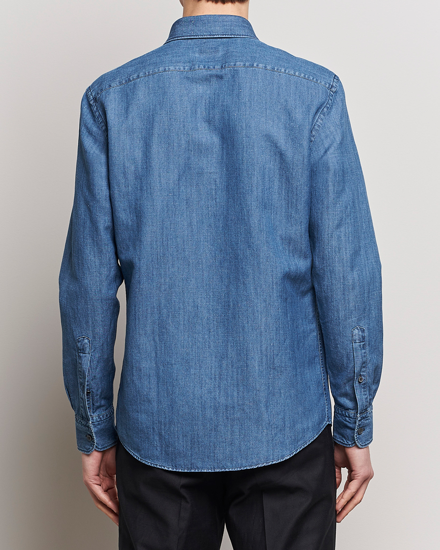 Heren | Overhemden | Zegna | Slim Fit Denim Shirt Stone Wash