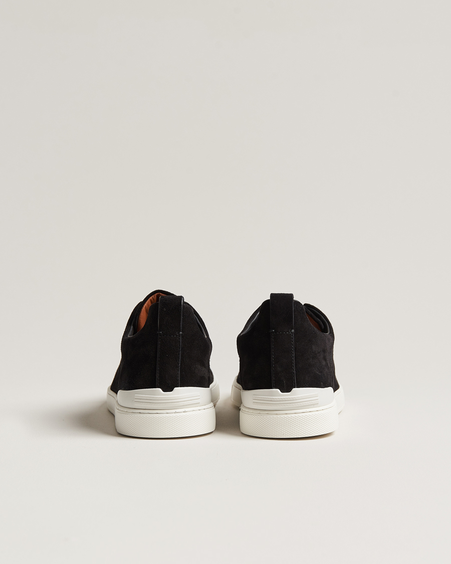 Heren | Zegna Triple Stitch Sneakers Black Suede | Zegna | Triple Stitch Sneakers Black Suede