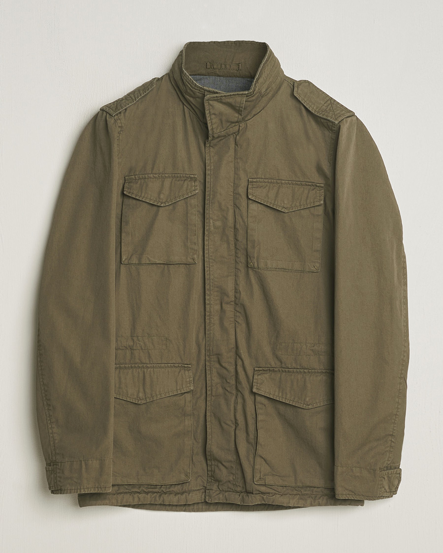 Heren | Jassen | Herno | Washed Cotton Field Jacket Military