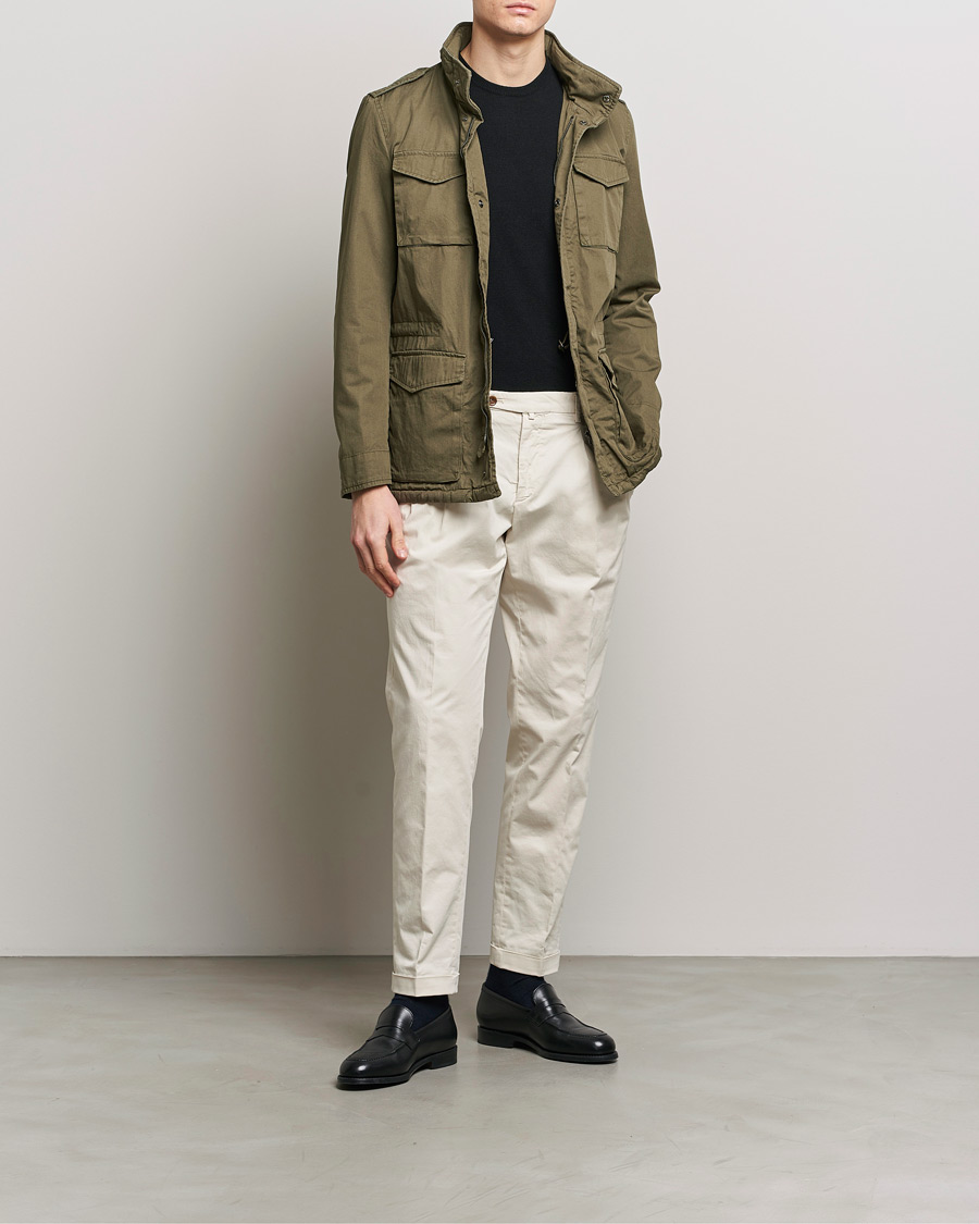 Heren | Jassen | Herno | Washed Cotton Field Jacket Military