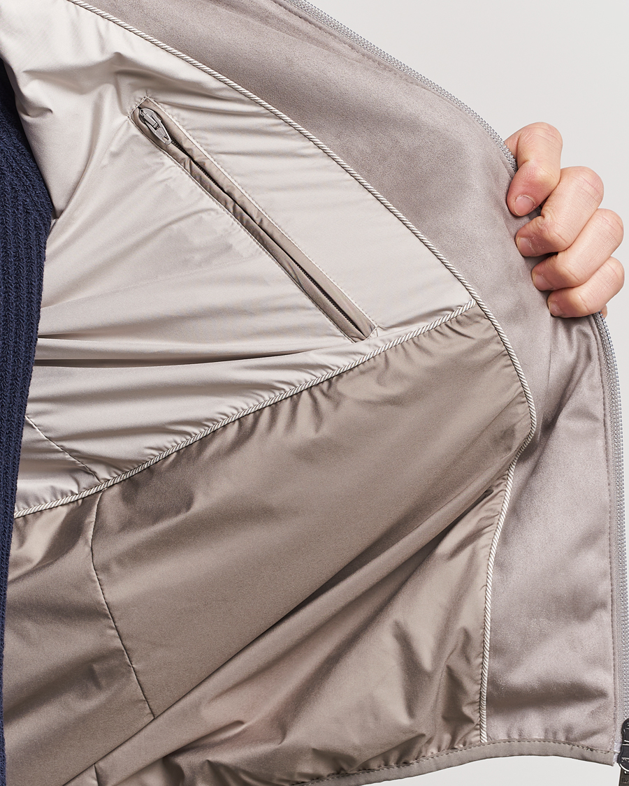 Heren | Jassen | Herno | Faux Suede Bomber Jacket Grey