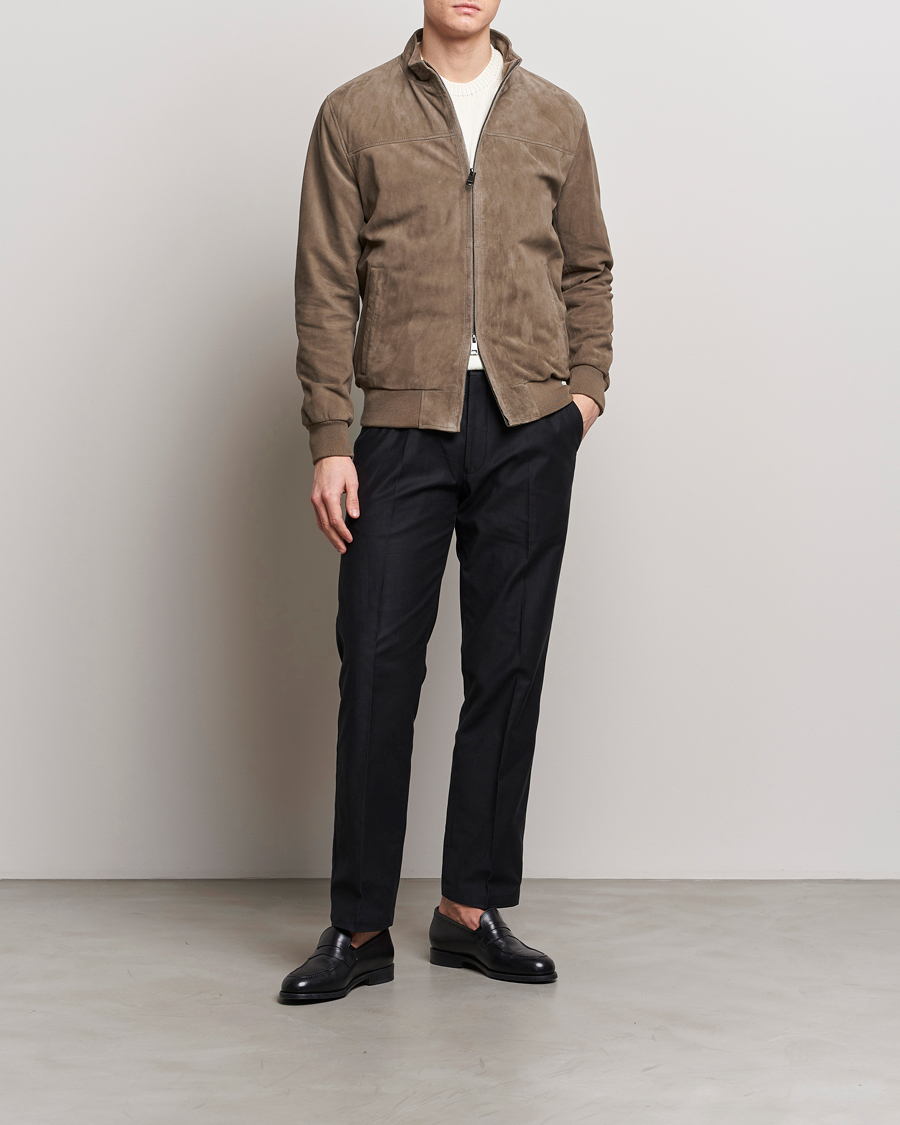 Heren | Jassen | Herno | Suede Jacket Brown