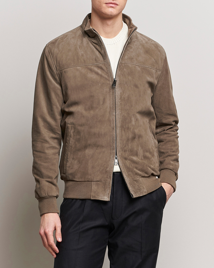 Heren | Jassen | Herno | Suede Jacket Brown