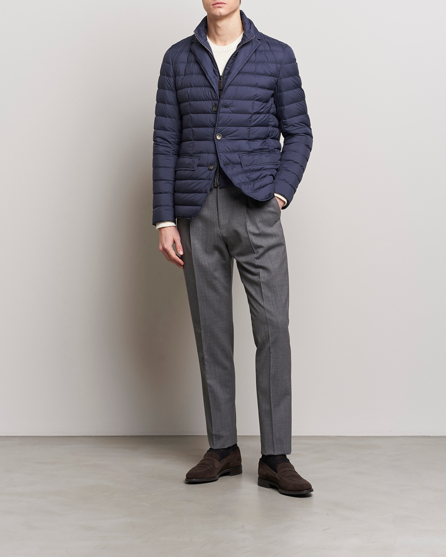 Heren | Jassen | Herno | Nuage Matt Nylon Blazer Navy