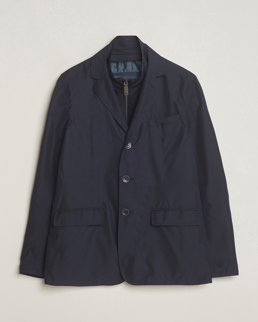 Heren | Jassen | Herno | Lightweight Zip Blazer Navy