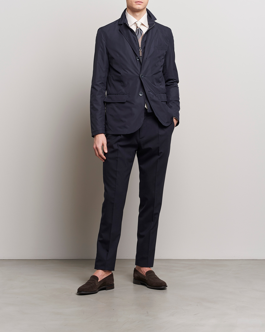 Heren | Jassen | Herno | Lightweight Zip Blazer Navy