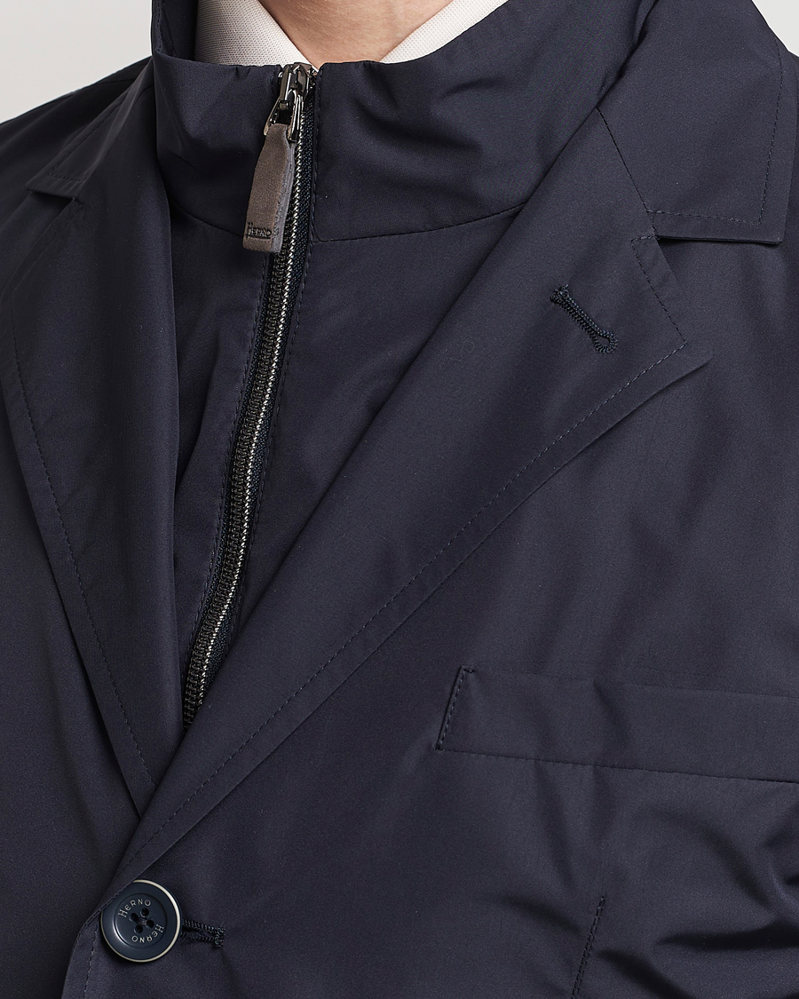 Heren | Jassen | Herno | Lightweight Zip Blazer Navy