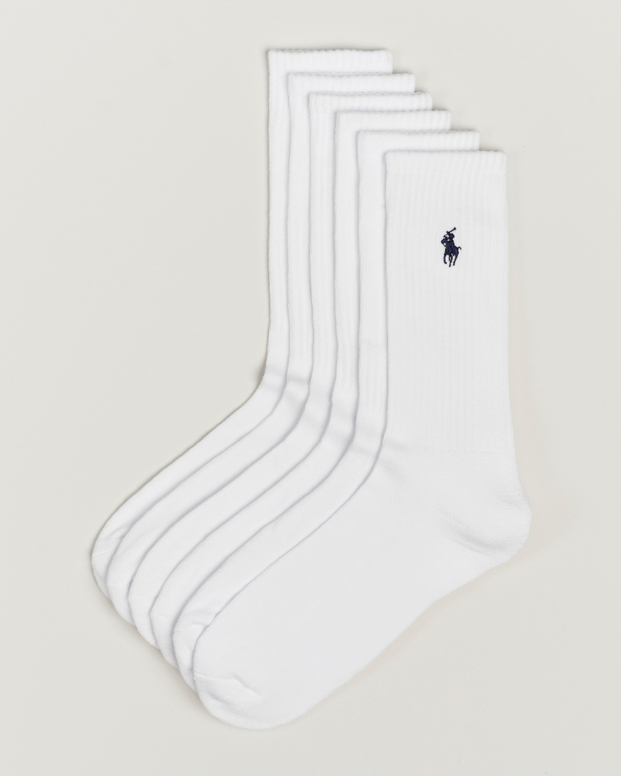 Heren | Ondergoed | Polo Ralph Lauren | 6-Pack Sport Crew Sock White