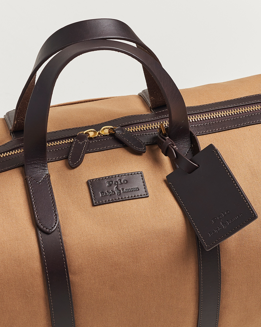 Heren | Polo Ralph Lauren Canvas/Leather Dufflebag Tan | Polo Ralph Lauren | Canvas/Leather Dufflebag Tan