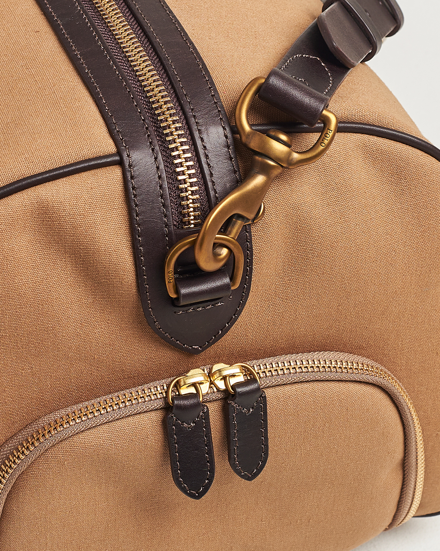 Heren | Polo Ralph Lauren Canvas/Leather Dufflebag Tan | Polo Ralph Lauren | Canvas/Leather Dufflebag Tan