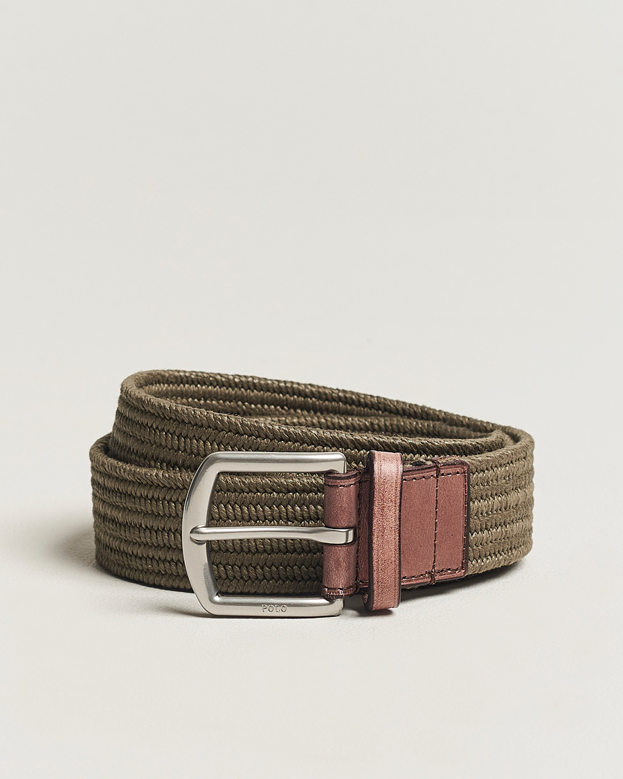 Heren | Riemen | Polo Ralph Lauren | Braided Cotton Elastic Belt Canopy Olive