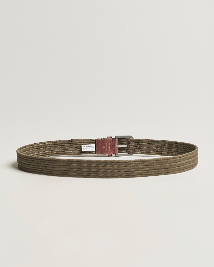 Heren | Gevlochten riemen | Polo Ralph Lauren | Braided Cotton Elastic Belt Company Olive
