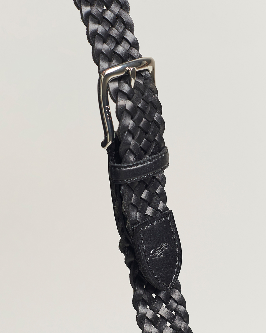 Heren | Polo Ralph Lauren Braided Leather Belt Black | Polo Ralph Lauren | Braided Leather Belt Black