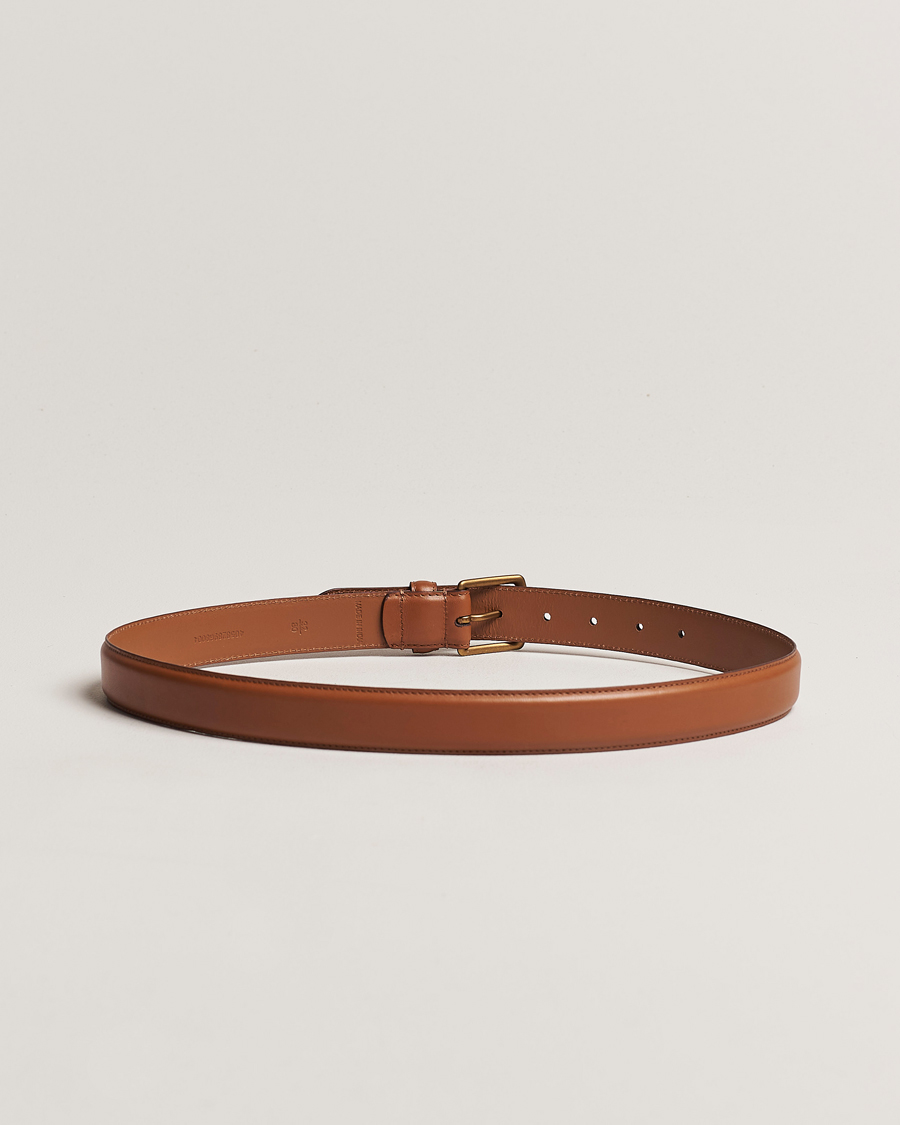 Heren | Preppy Authentic | Polo Ralph Lauren | Leather Belt Tan