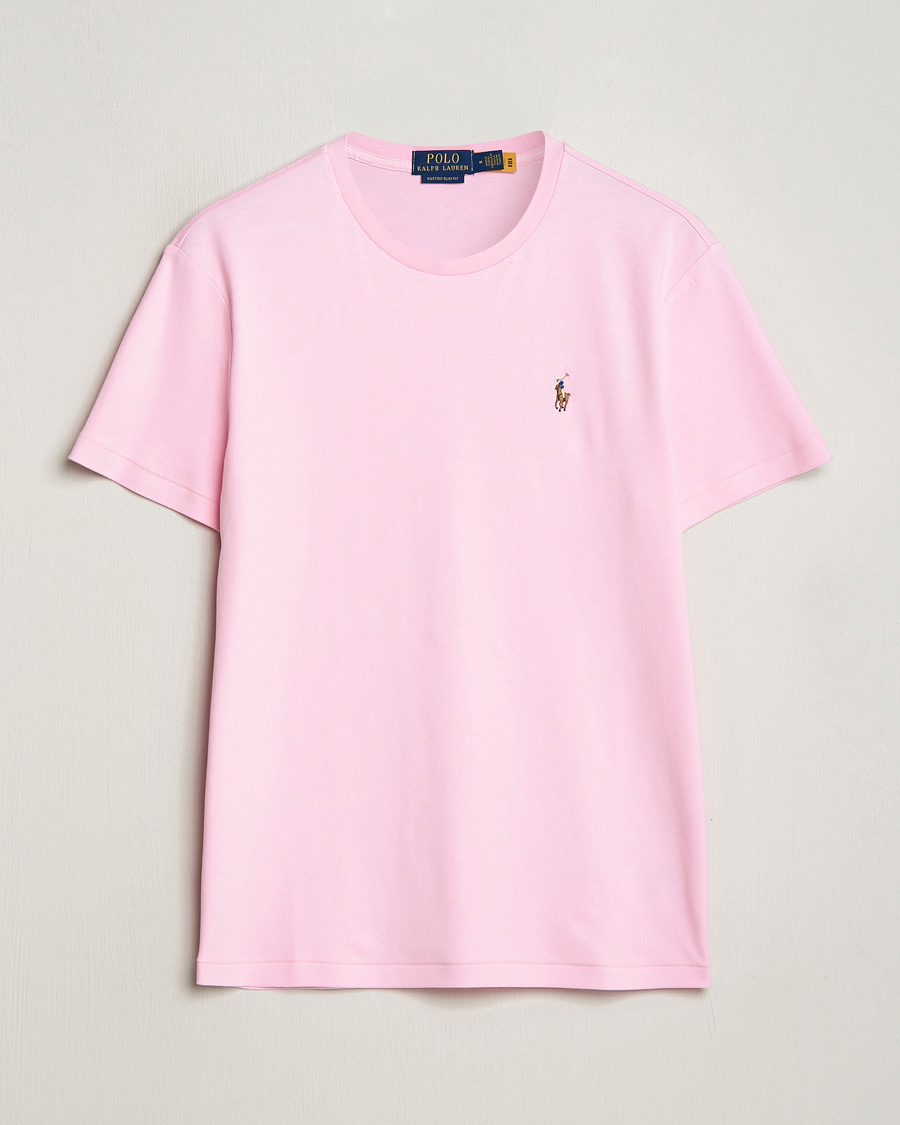 Heren | T-shirts | Polo Ralph Lauren | Luxury Pima Cotton Crew Neck T-Shirt Caramel Pink