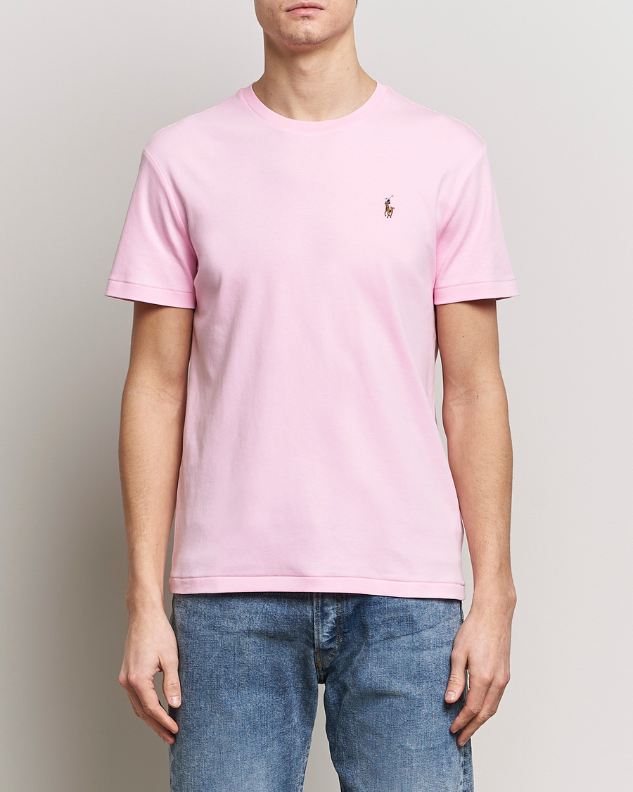 Heren | T-shirts | Polo Ralph Lauren | Luxury Pima Cotton Crew Neck T-Shirt Caramel Pink