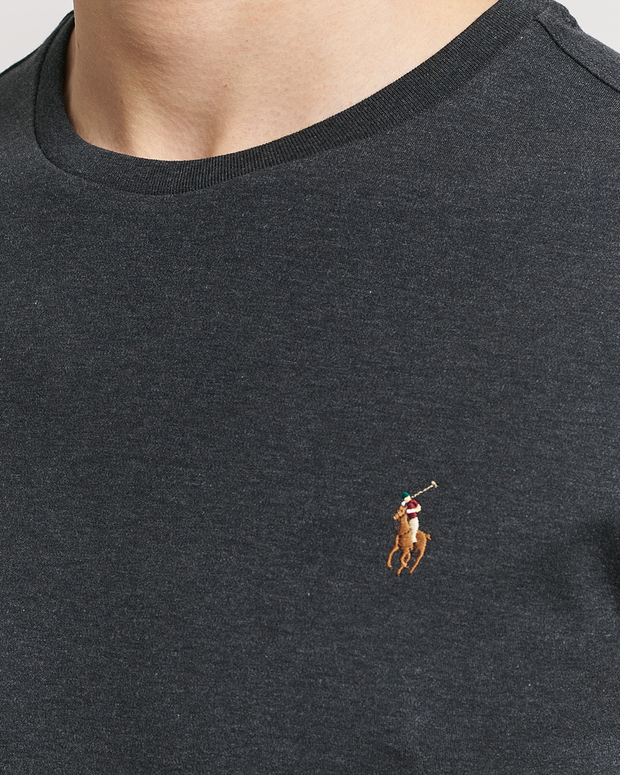 Heren | T-shirts | Polo Ralph Lauren | Luxury Pima Cotton Crew Neck T-Shirt Black Heather