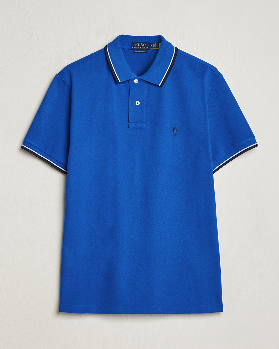 Heren | Polo's | Polo Ralph Lauren | Custom Slim Fit Tipped Polo Heritage Blue