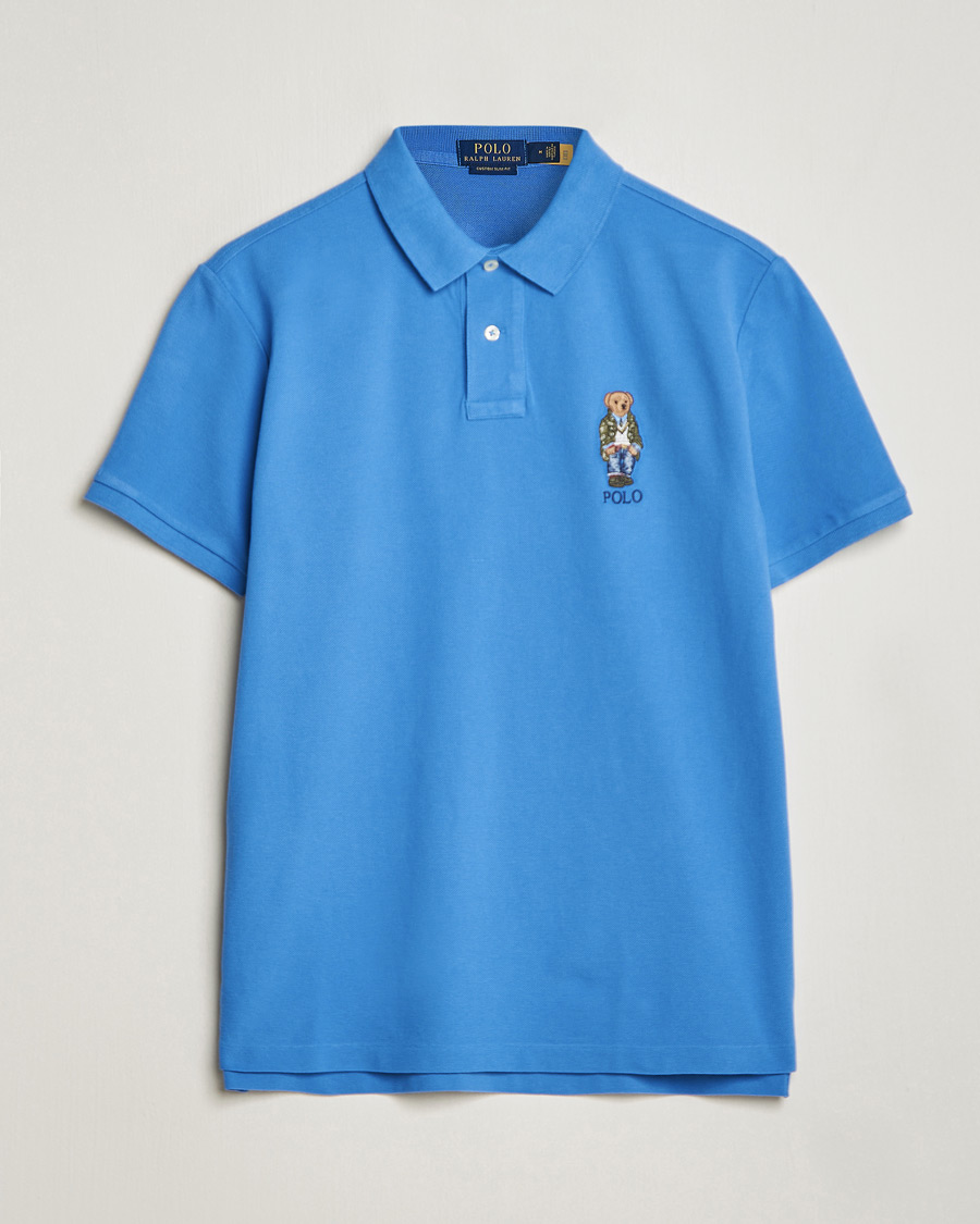 Heren | Polo's | Polo Ralph Lauren | Custom Slim Fit Heritage Bear Polo New England Blue
