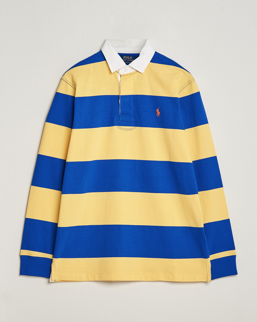Heren | Truien | Polo Ralph Lauren | Jersey Striped Rugger Chrome Yellow/Cruise Royal