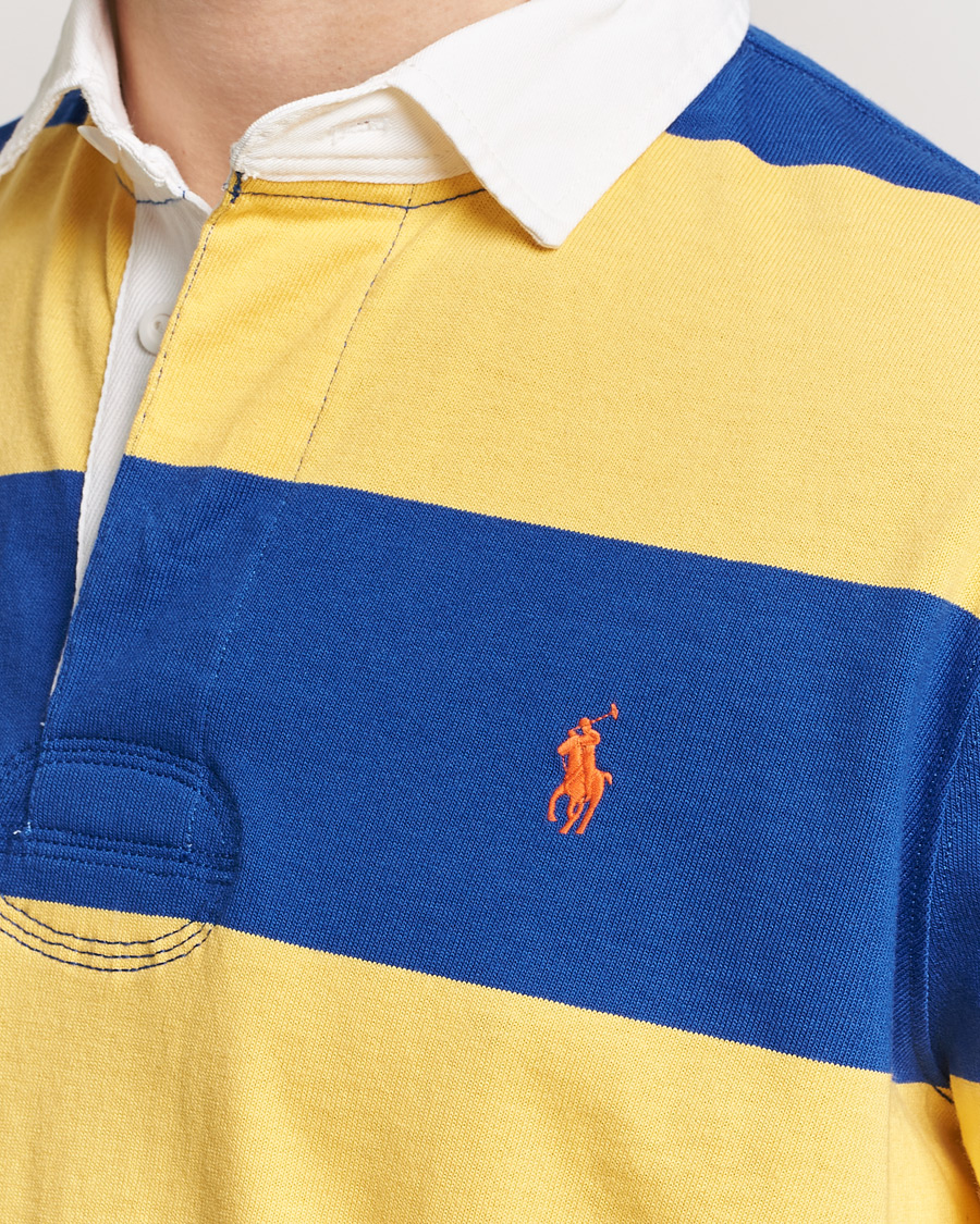 Heren | Truien | Polo Ralph Lauren | Jersey Striped Rugger Chrome Yellow/Cruise Royal