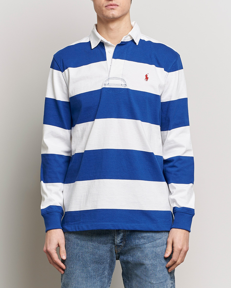 Heren | Rugbyshirts | Polo Ralph Lauren | Jersey Striped Rugger Cruise Royal/White