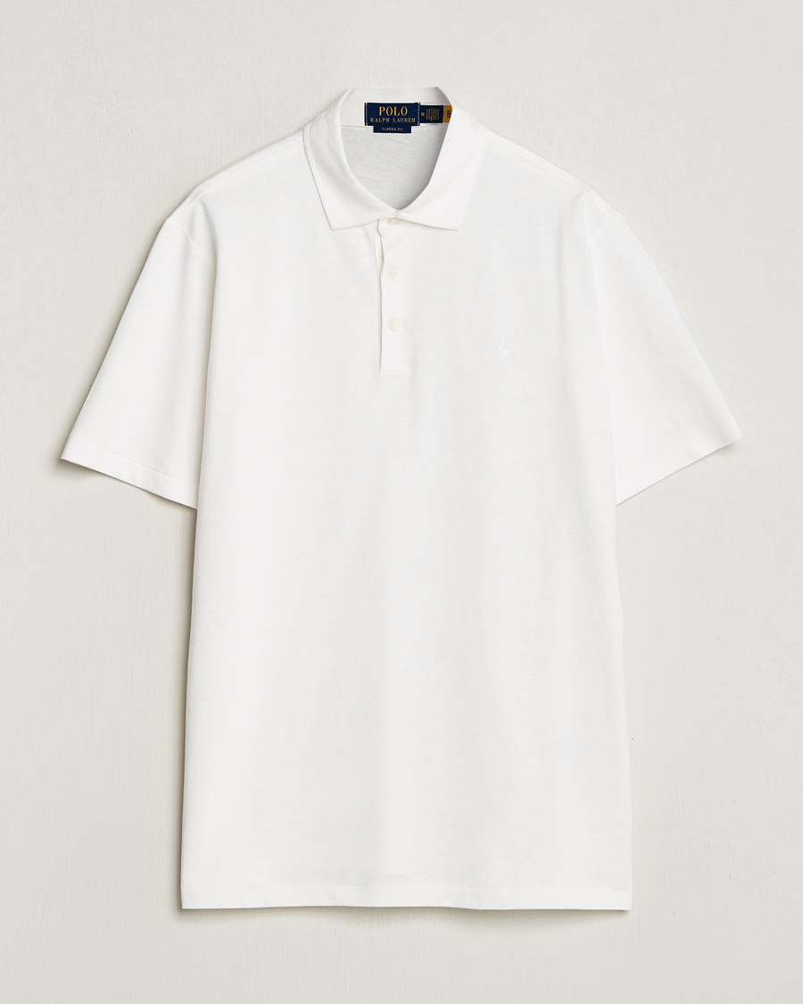Heren | Polo's | Polo Ralph Lauren | Cotton/Linen Polo Shirt White