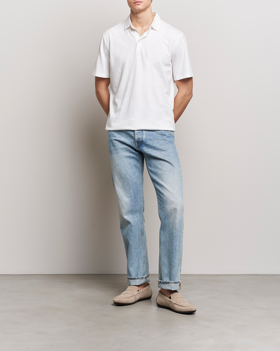 Heren | Polo's | Polo Ralph Lauren | Cotton/Linen Polo Shirt White