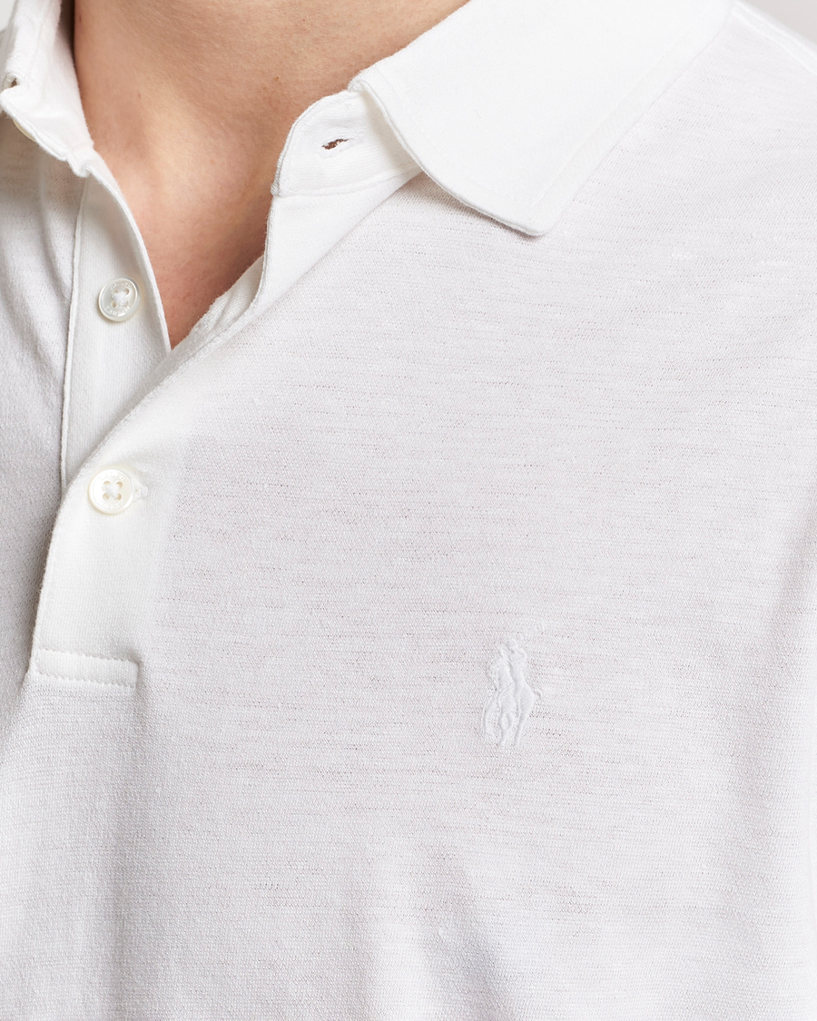 Heren | Polo's | Polo Ralph Lauren | Cotton/Linen Polo Shirt White