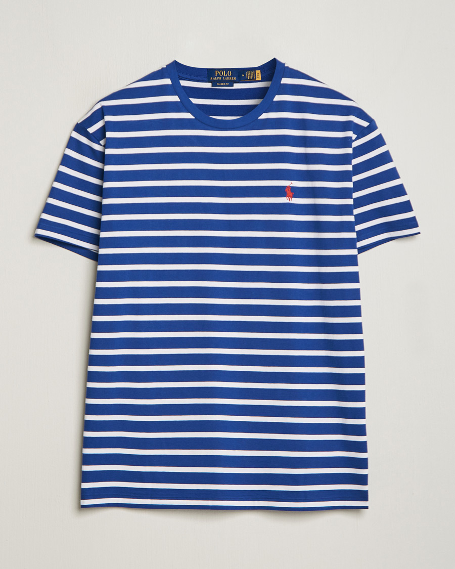 Heren | T-shirts | Polo Ralph Lauren | Crew Neck Striped T-Shirt Beach Royal/White