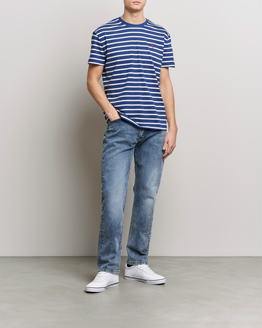 Heren | T-shirts | Polo Ralph Lauren | Crew Neck Striped T-Shirt Beach Royal/White