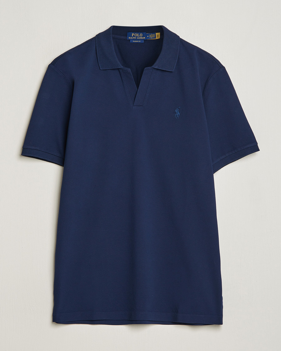 Heren | Polo's | Polo Ralph Lauren | Classic Fit Open Collar Stretch Polo Refined Navy