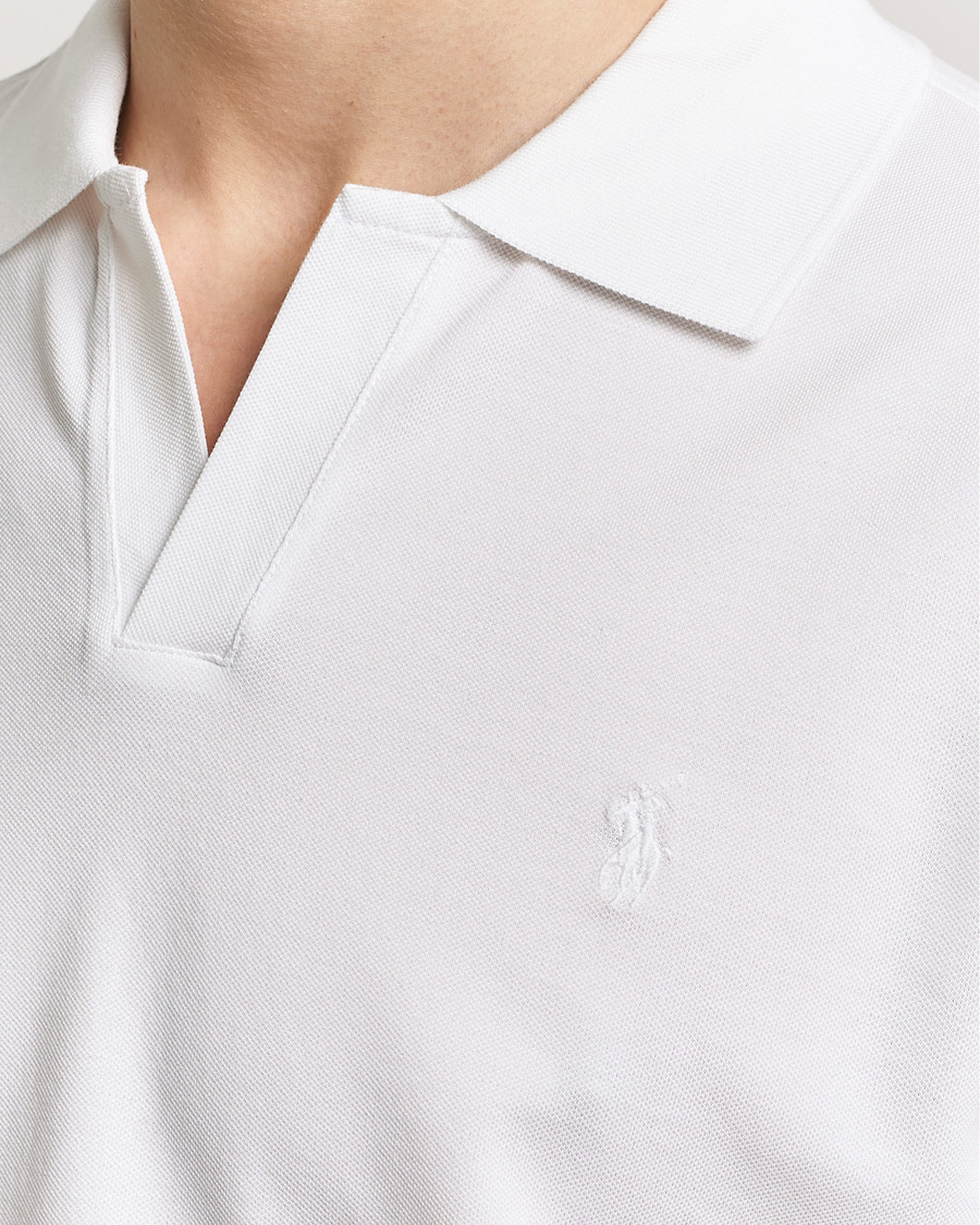 Heren | Polo's | Polo Ralph Lauren | Classic Fit Open Collar Stretch Polo White