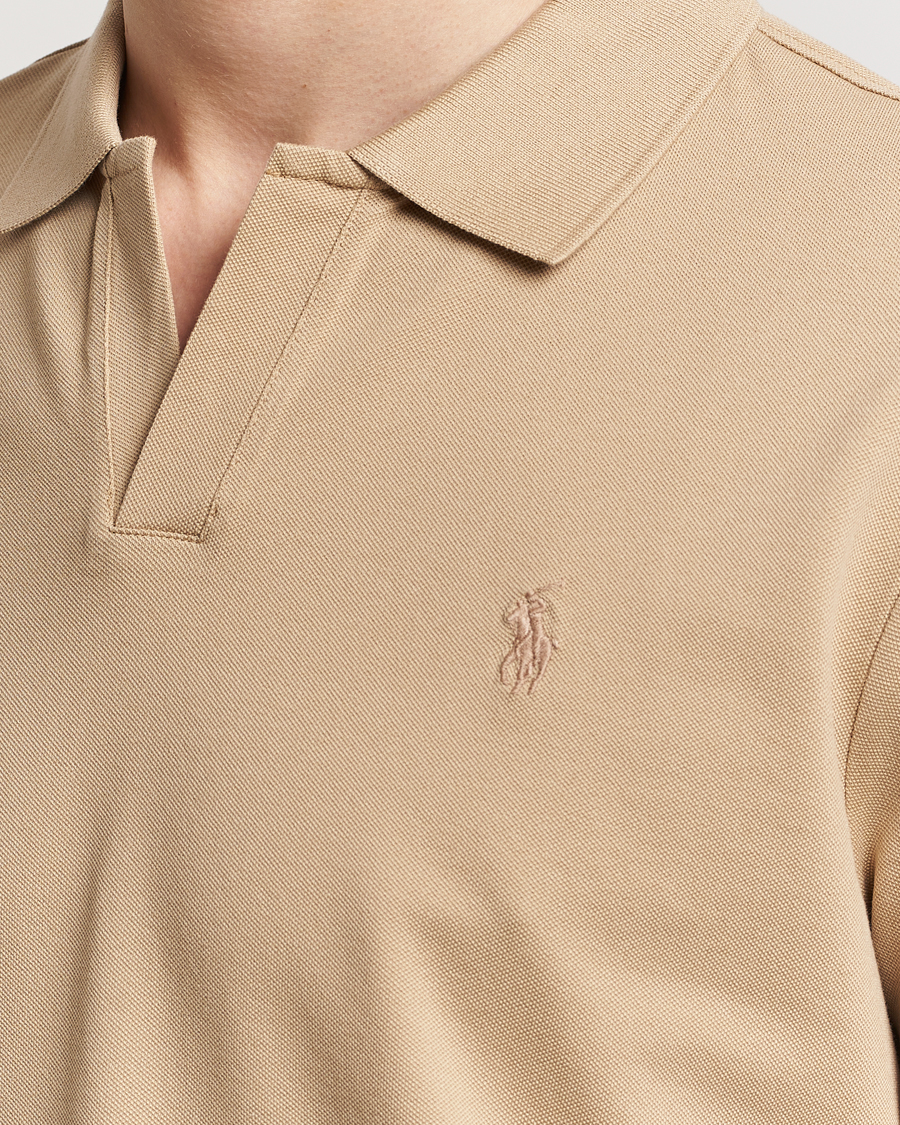 Heren | Polo's | Polo Ralph Lauren | Classic Fit Open Collar Stretch Polo Beige