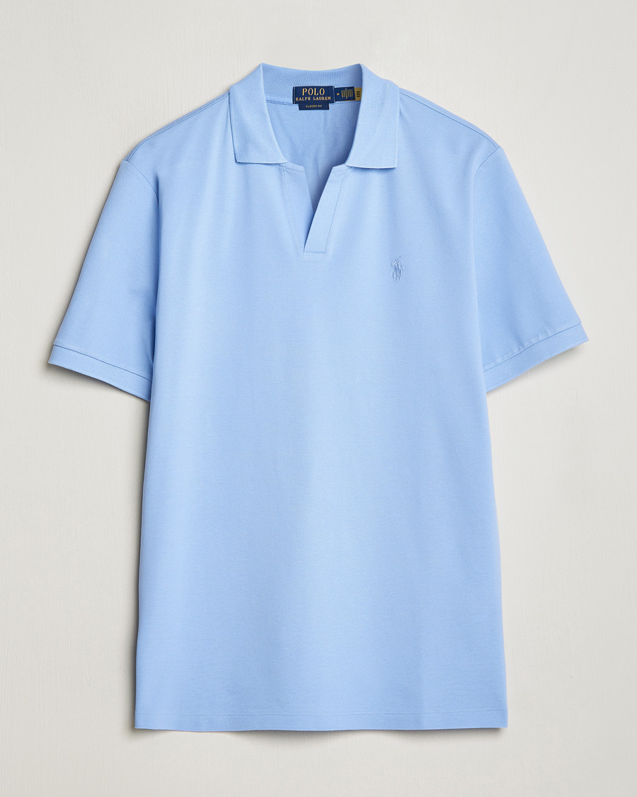 Heren | Polo's | Polo Ralph Lauren | Classic Fit Open Collar Stretch Polo Austin Blue
