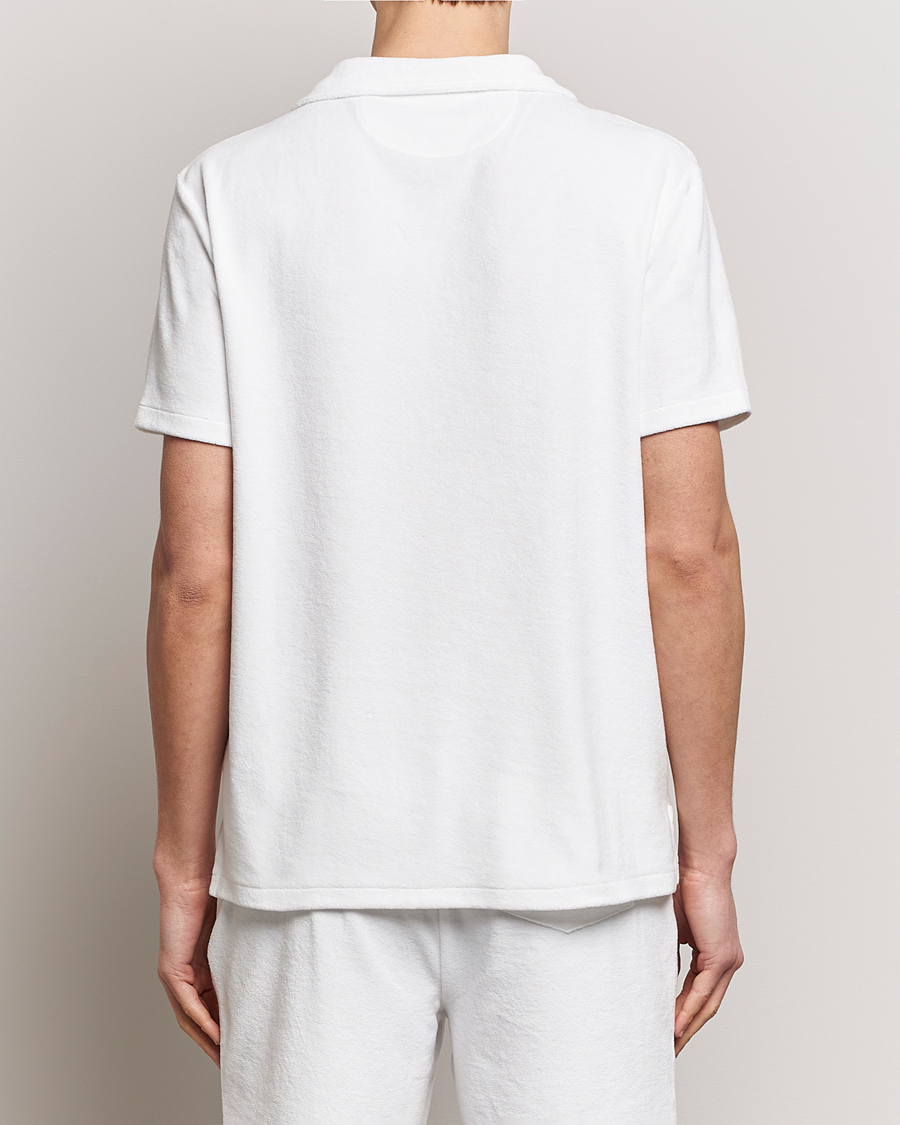 Heren | Polo's | Polo Ralph Lauren | Cotton Terry Open Collar Polo White