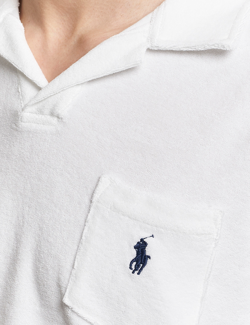 Heren | Polo's | Polo Ralph Lauren | Cotton Terry Open Collar Polo White