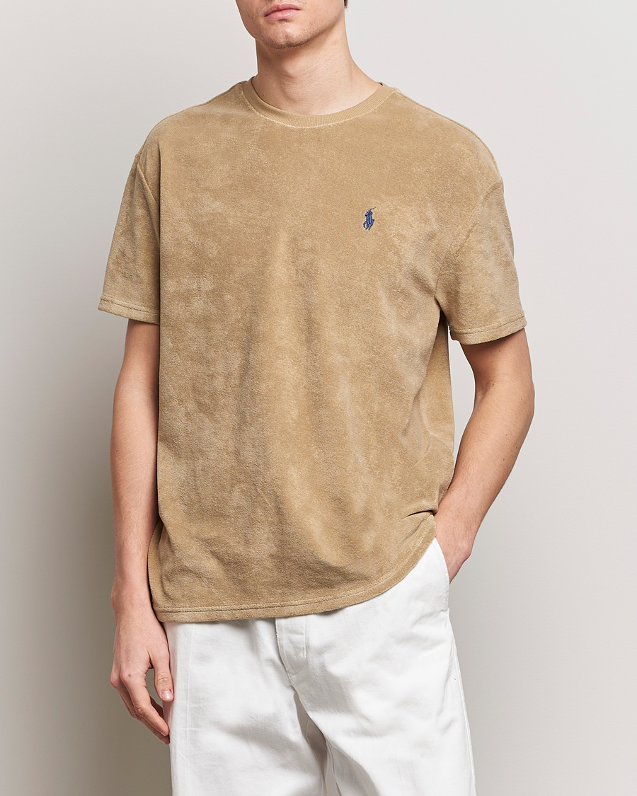 Heren | T-shirts met korte mouwen | Polo Ralph Lauren | Terry Cotton T-Shirt Coastal Beige