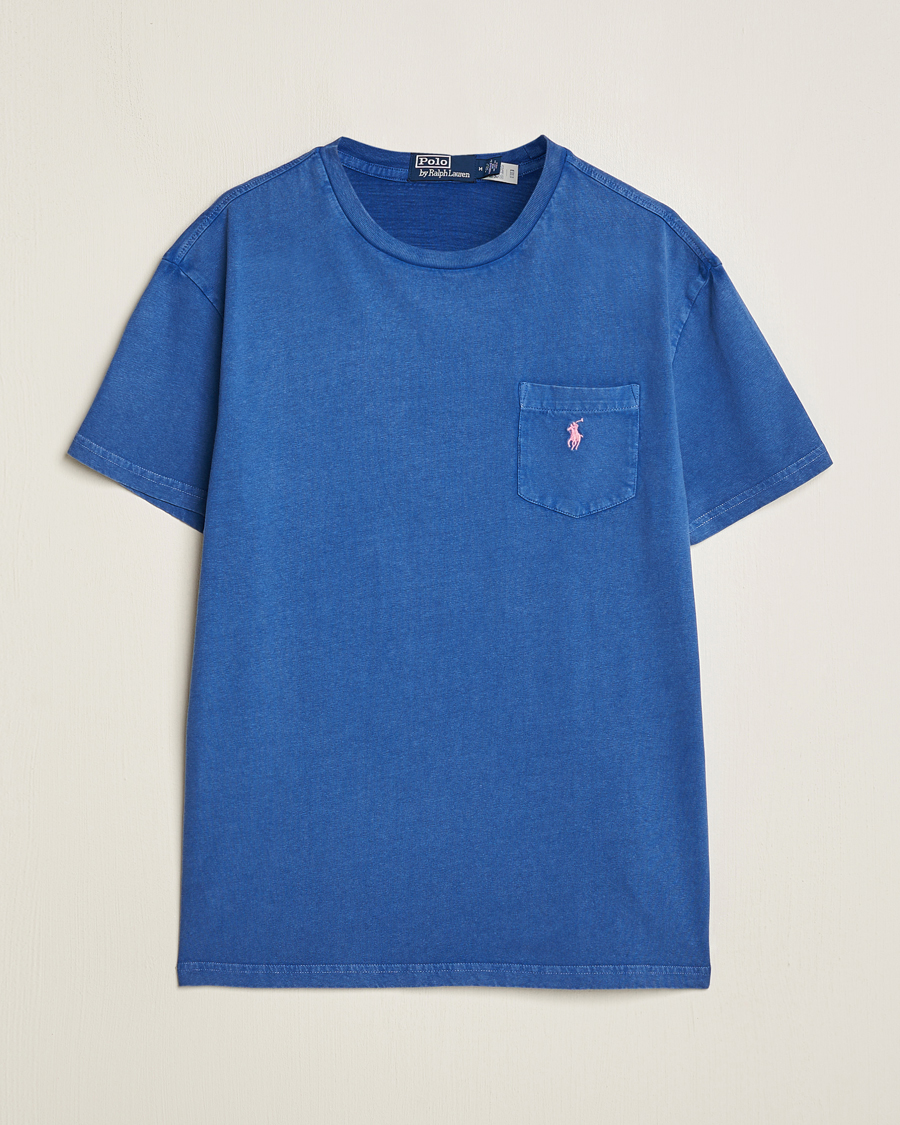 Heren | T-shirts | Polo Ralph Lauren | Cotton Linen Crew Neck T-Shirt Beach Royal