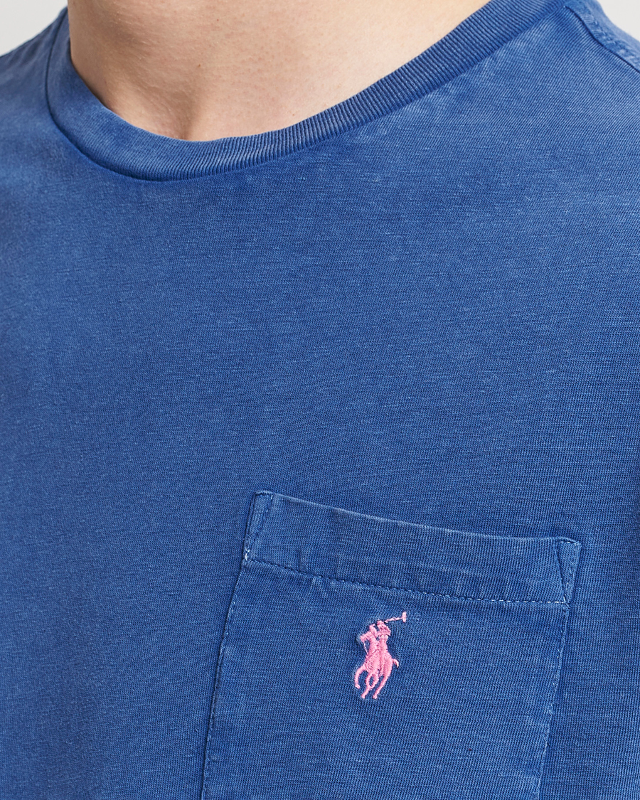 Heren | T-shirts | Polo Ralph Lauren | Cotton Linen Crew Neck T-Shirt Beach Royal