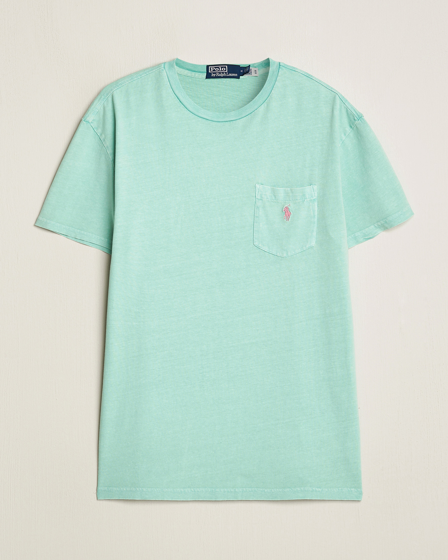 Heren | T-shirts | Polo Ralph Lauren | Cotton Linen Crew Neck T-Shirt Celadon