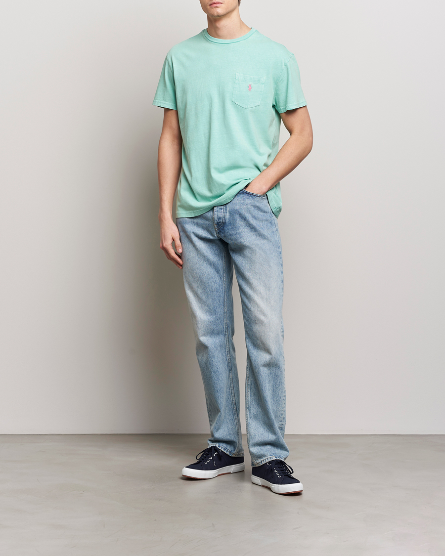 Heren | T-shirts | Polo Ralph Lauren | Cotton Linen Crew Neck T-Shirt Celadon