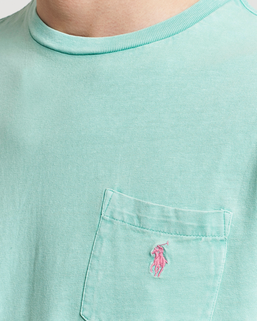 Heren | T-shirts | Polo Ralph Lauren | Cotton Linen Crew Neck T-Shirt Celadon