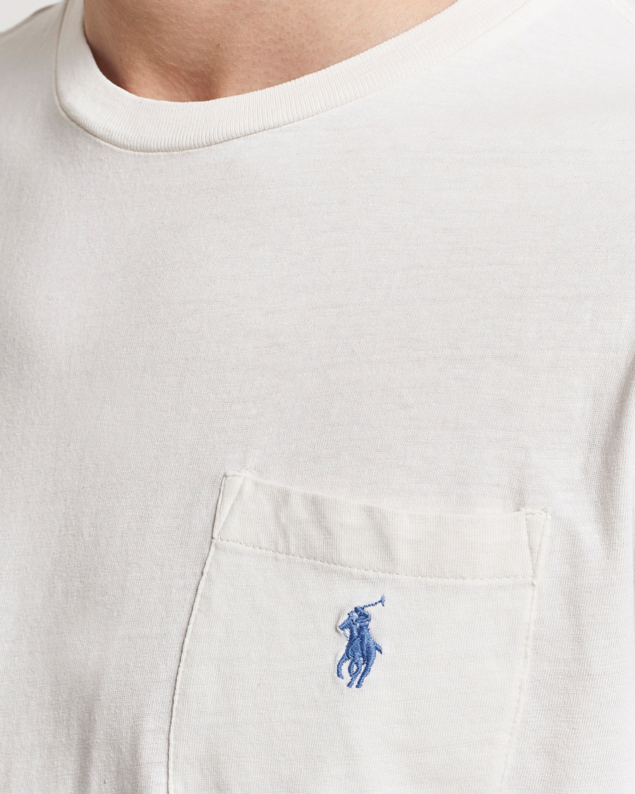 Heren | T-shirts | Polo Ralph Lauren | Cotton Linen Crew Neck T-Shirt Ceramic White